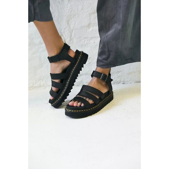 Dr Martens Blaire Women's Platform Black Sandals Size 41 EU - 9 US Brand New - Picture 1 of 6